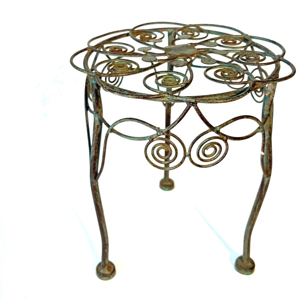 Vintage Ornate Iron Plant Stand